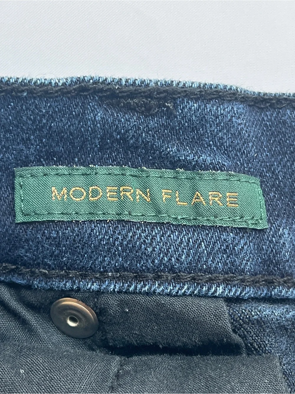 Lauren Ralph Lauren Size 8 Dark Wash Wide Leg Bootcut Jeans Stretch Denim Blue